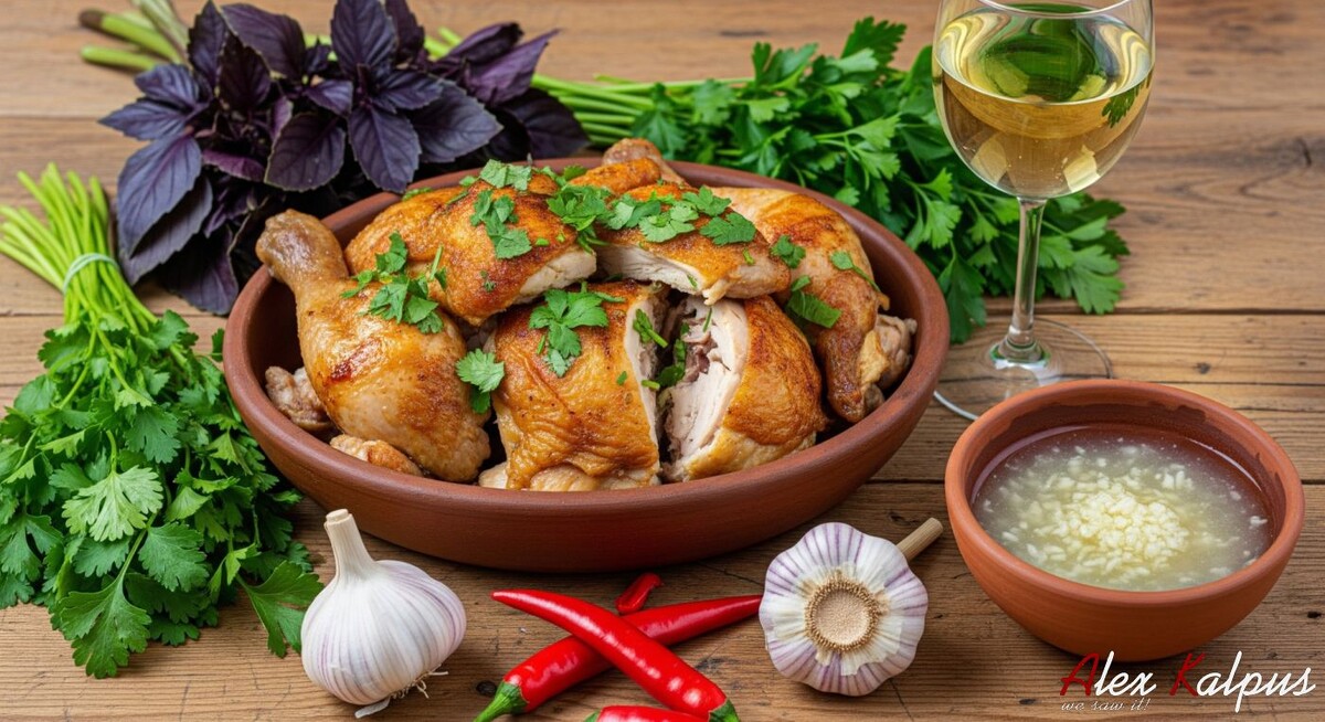 Жареная курица или цыпленок в чесноке: традиционный грузинский рецепт