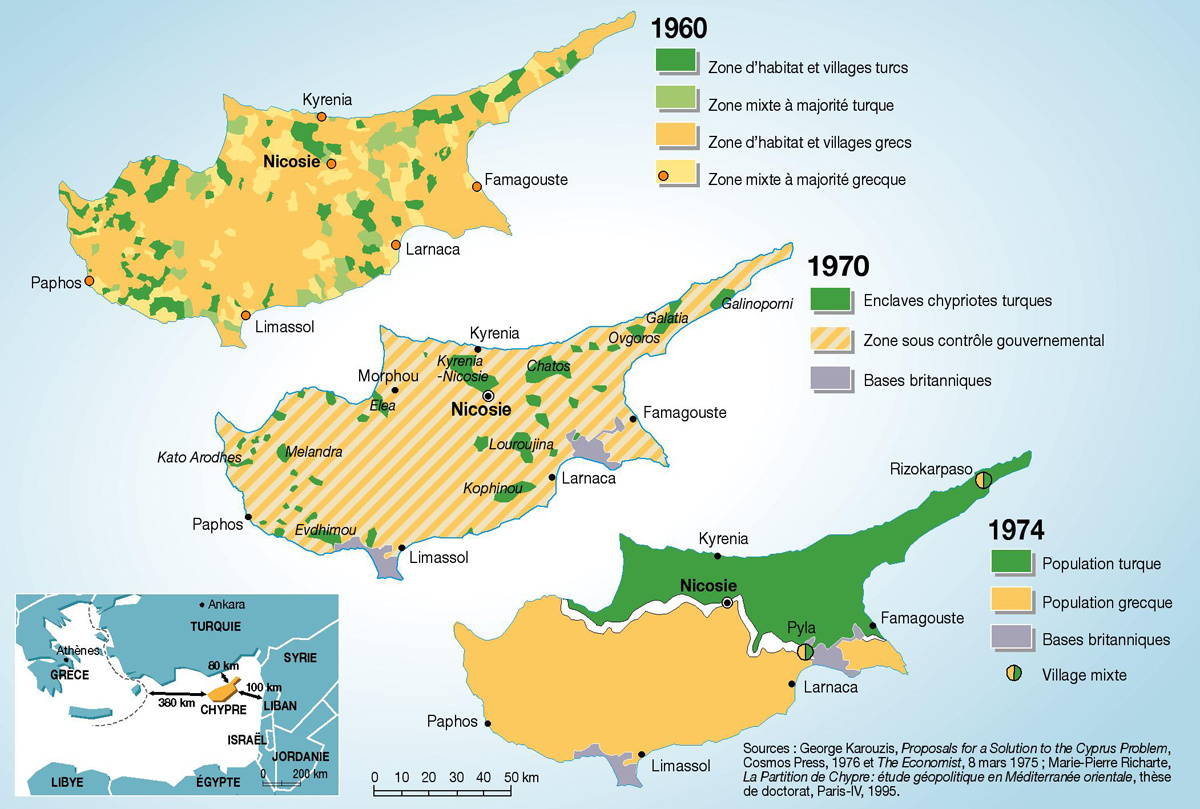 Карта Кипра. Нашел в Яндекс.Картинка