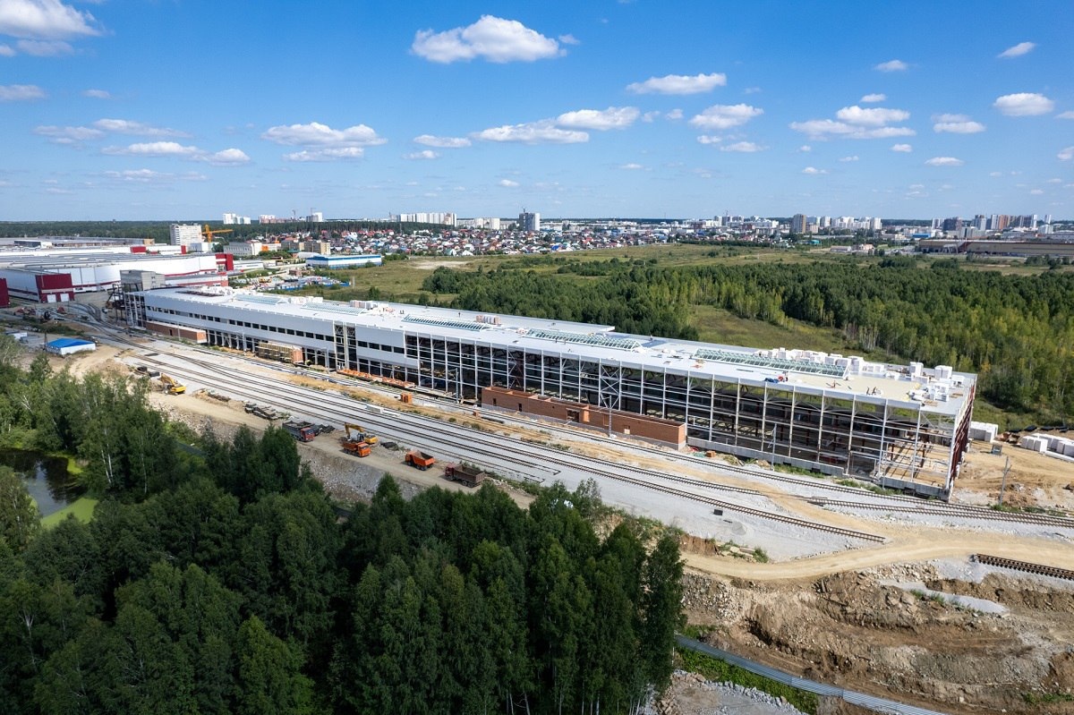 📷 1.1: Вид на строящийся корпус с высоты птичьего полёта.