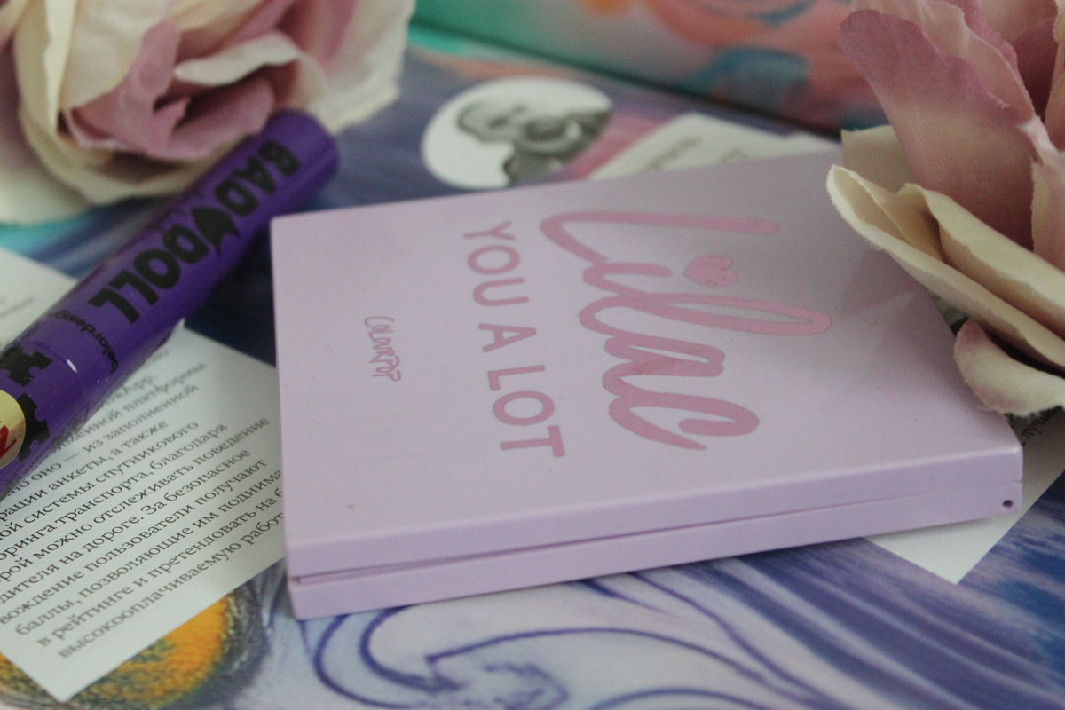 Палетка теней ColourPop Lilac you a lot, тушь для ресниц Belordesign Bad Doll.