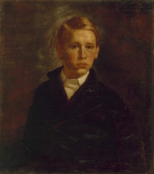 Автопортрет мастера в юношеском возрасте, 1850-е. Уже в этом возрасте виден его недюжинный талант к передаче характера. Русский музей.