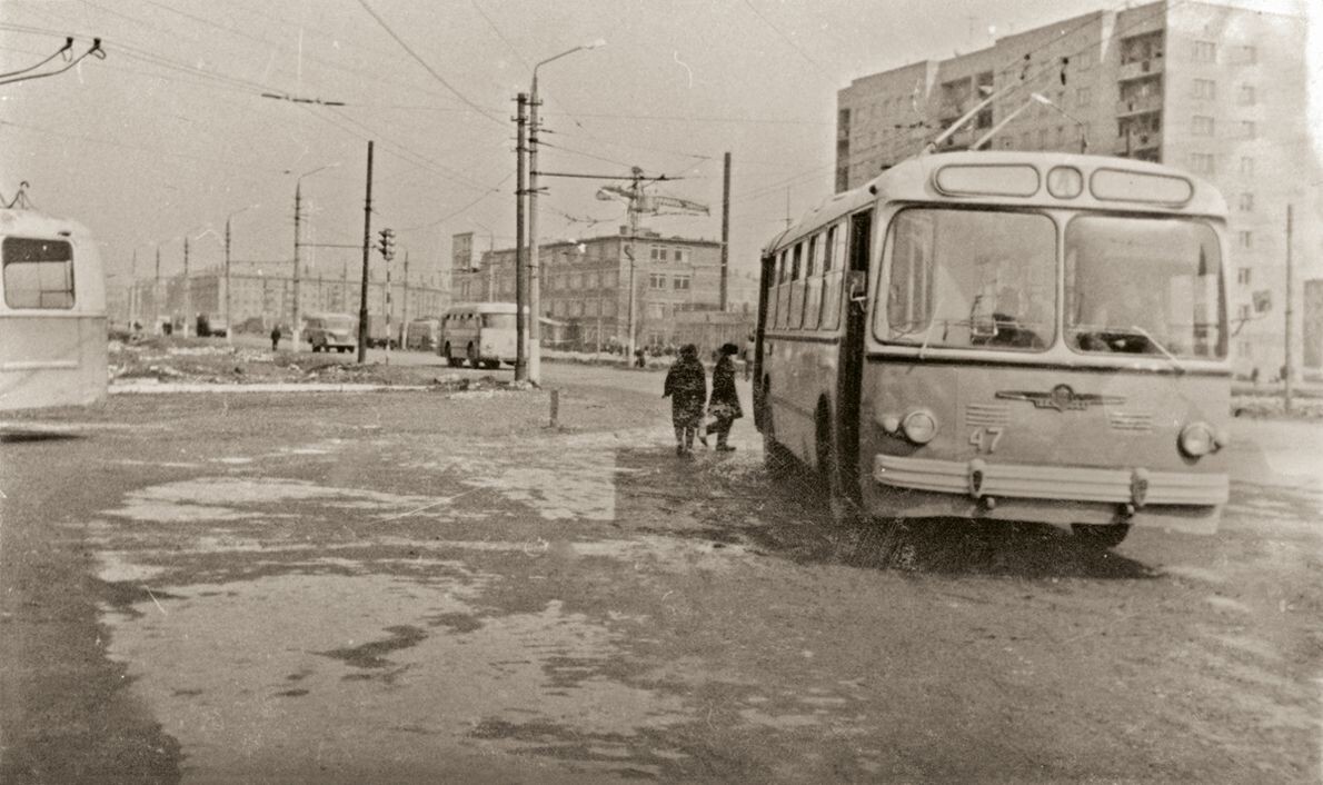 1970 год. Троллейбусное кольцо "Зеленстрой"