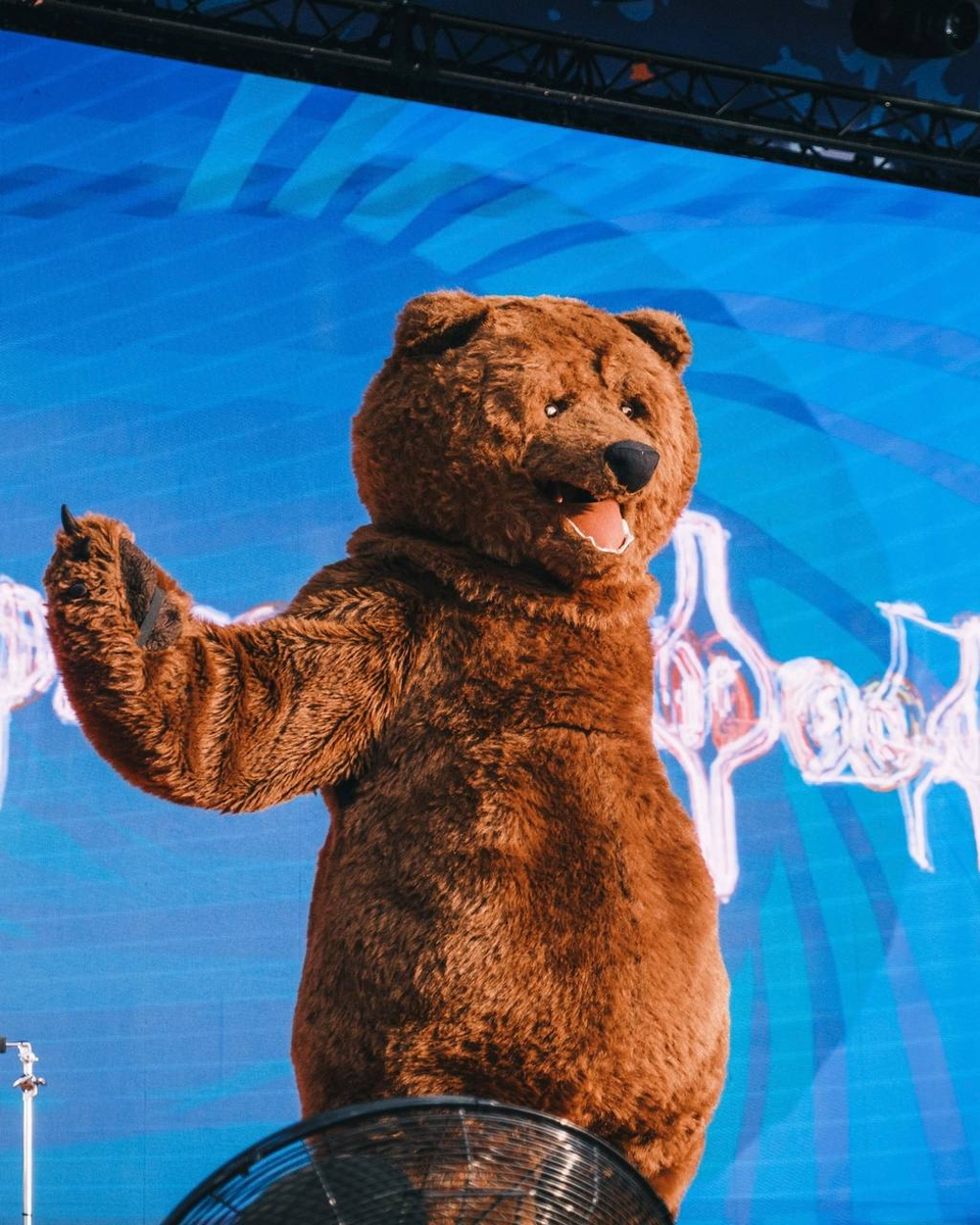 Даже Мишка негодует, ЧТО показывают на "Матч ТВ" вместо игр РПЛ? Кстати, угадайте, с перфоманса какого российского клуба данный снимок?!)