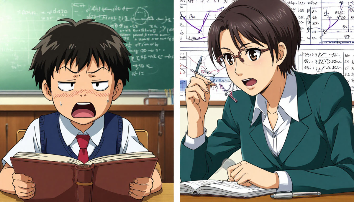 Слева - обычный ученик в обычной школе. Справа - ученик, который сам решает, что и когда изучать.