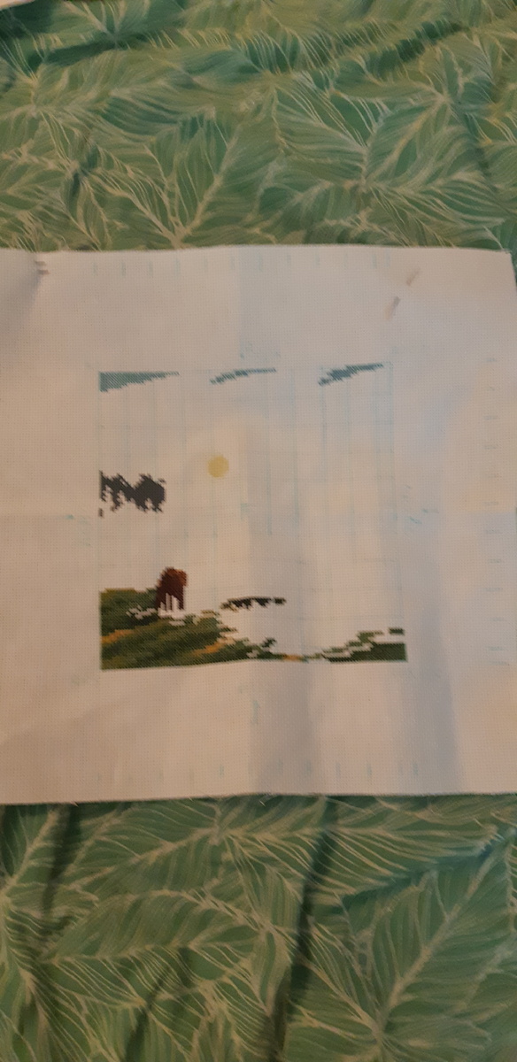 Мало вышила,было много поездок 