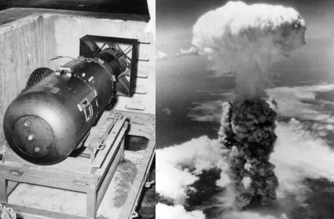 Первые атомные бомб США, сброшенные на Японские города