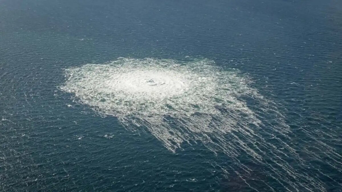    Место утечки на газопроводе "Северный поток — 2"