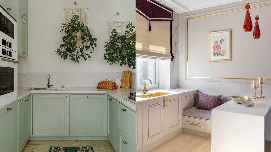 Слева проект Алины Жучко. Справа проект Натальи Николенко и Елены Черновой