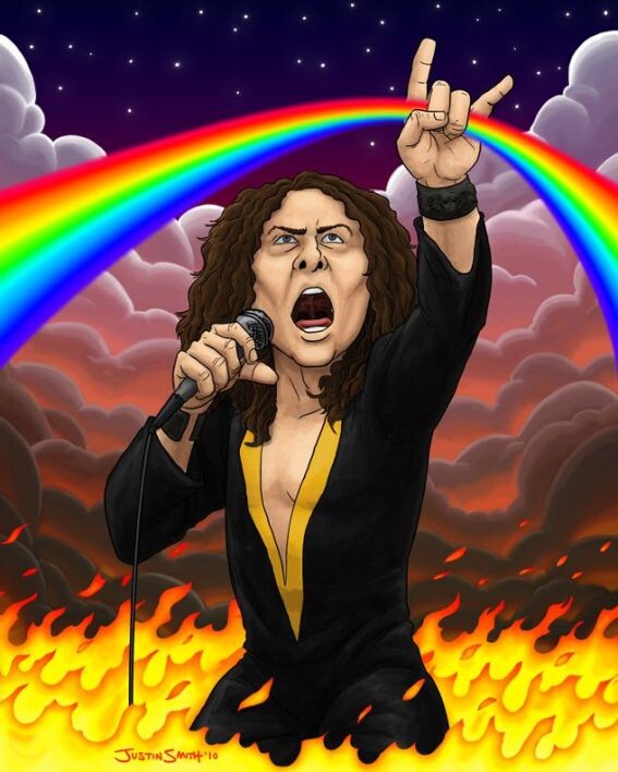 Дружеский шарж на Ронни Дио от художника-рокера Джастина Смита