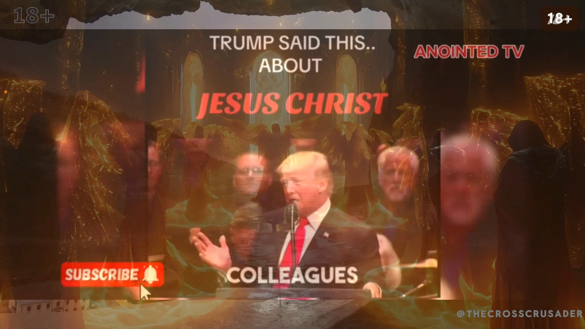 Видео фрагментов речей Д. Трампа о вере и Христе на фоне ангельских сил и горнего мира