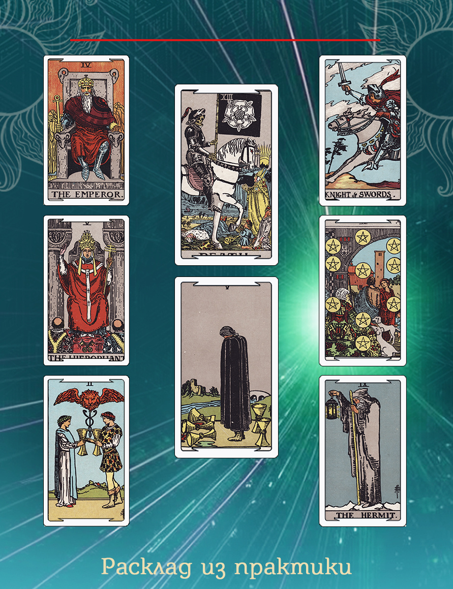 Классический расклад на мысли, чувства, действия и итог