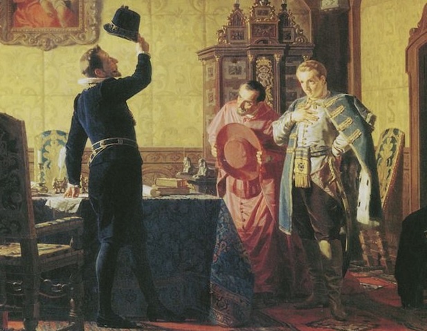 Присяга Лжедмитрия I польскому королю Сигизмунду III на введение в России католицизма