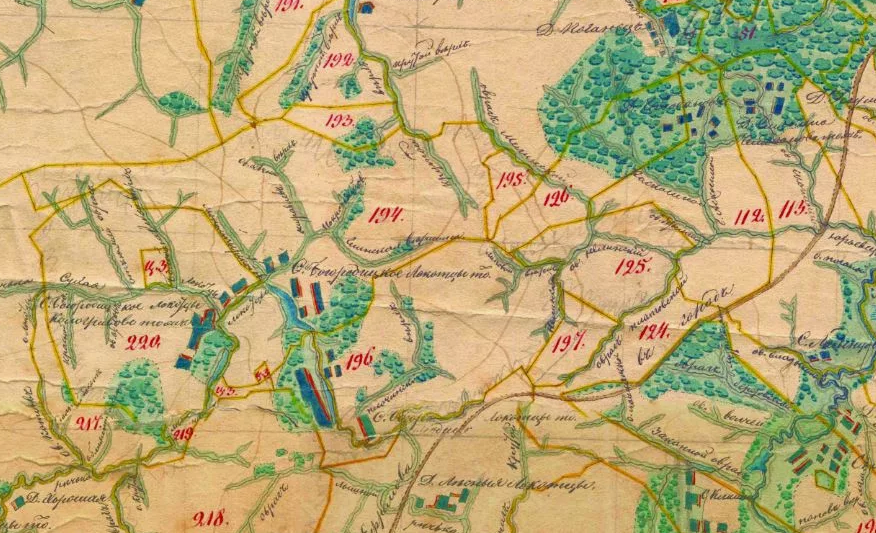 Старая карта второй половины 16 века
