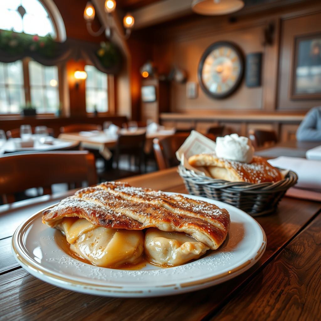 Венский шницель и яблочный штрудель