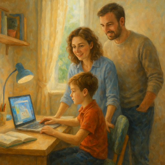 Онлайн-уроки и домашние задания: организация рабочего места 8–12 лет