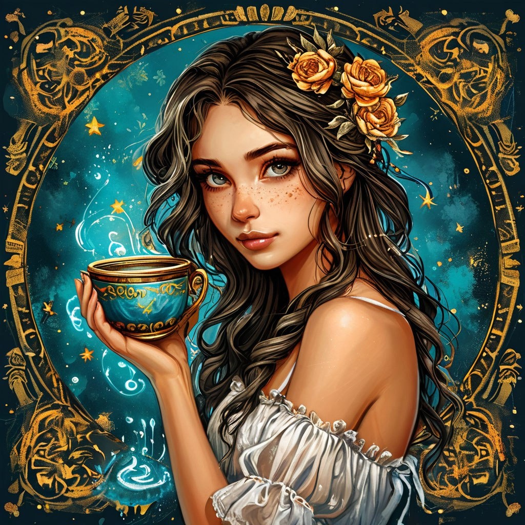 Знак зодиака - Водолей. Изображение сгенерировано ИИ Шедеврум