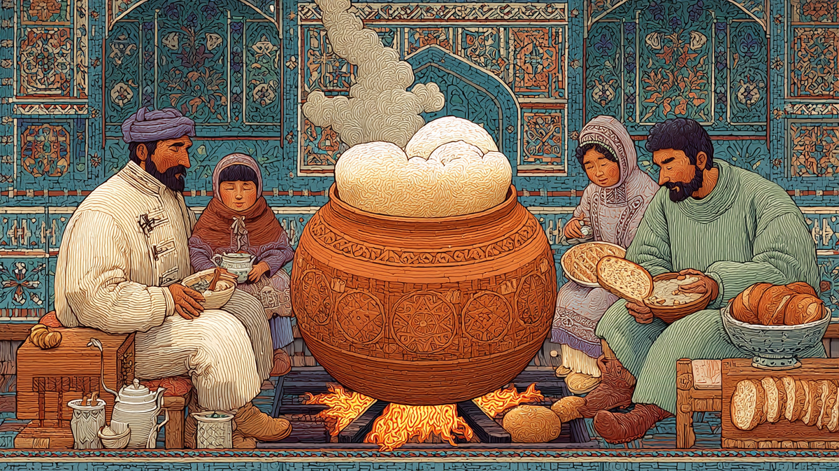 Традиционный шурбо в Таджикистане