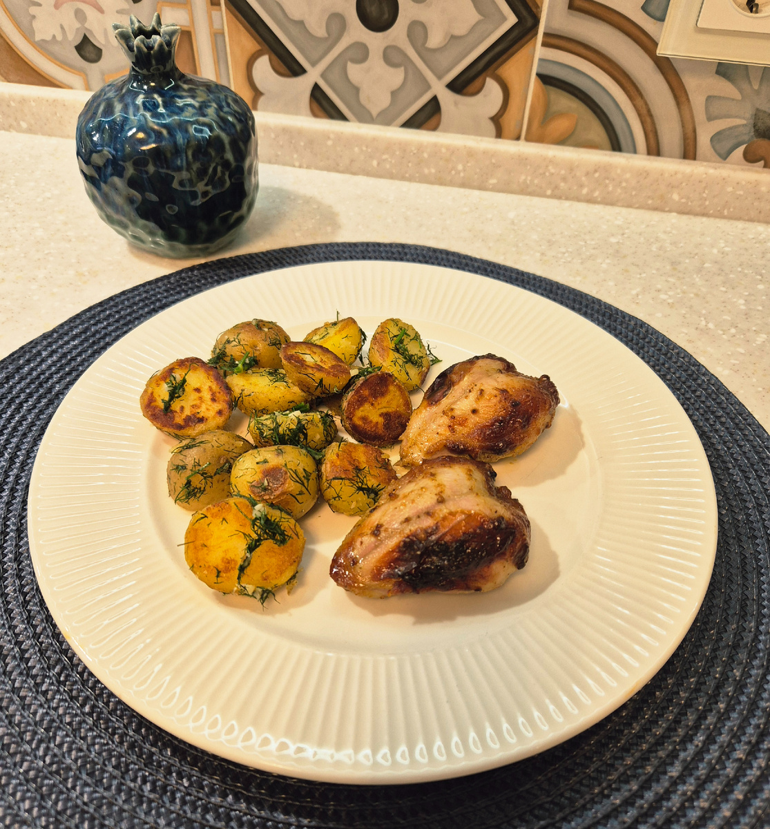 Грудки перепёлки в медово-горчичной глазури 