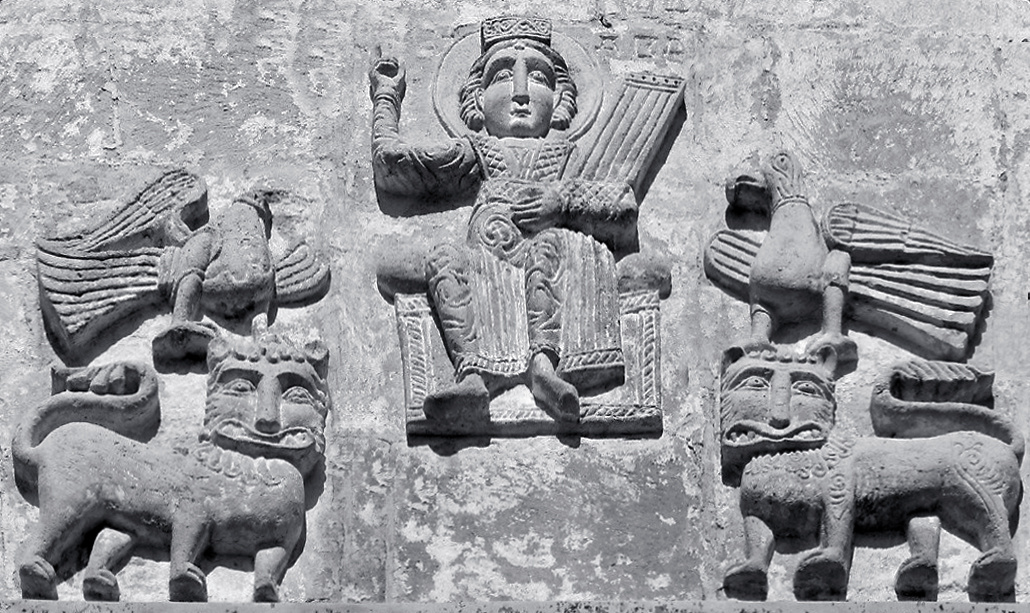 «Давид, псалмопевец», рельеф церкви Покрова на Нерли, 1158–1165 годы. Боголюбово