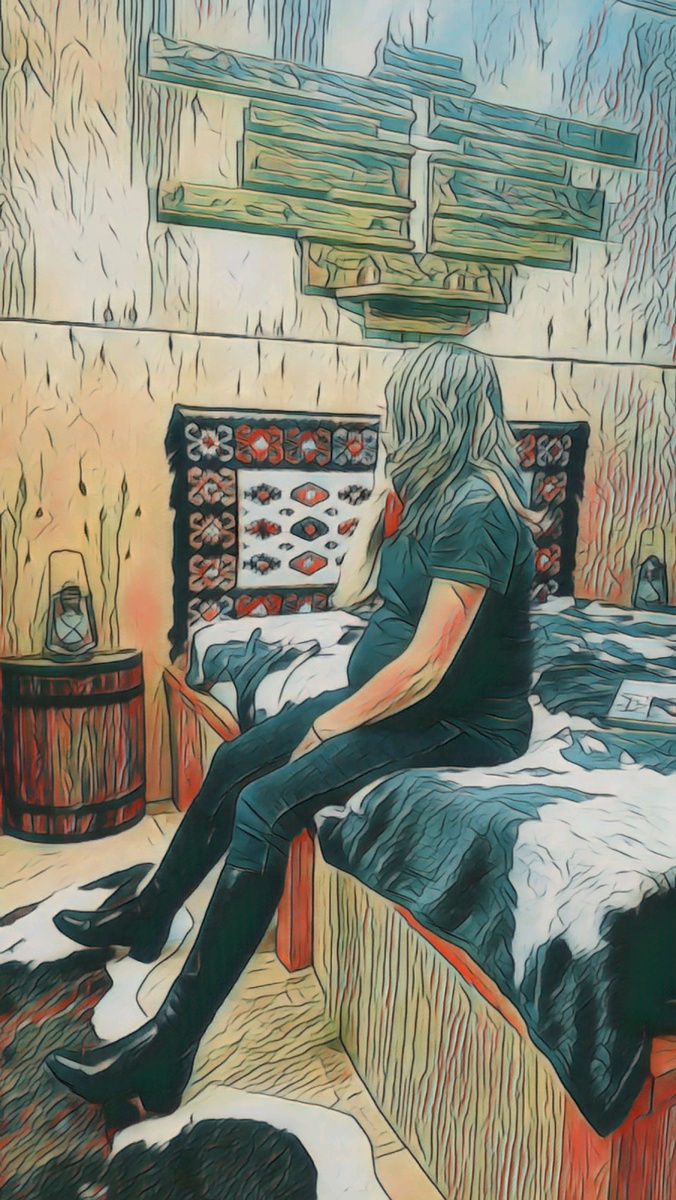 Беременная ковбойша (фото после обработки)