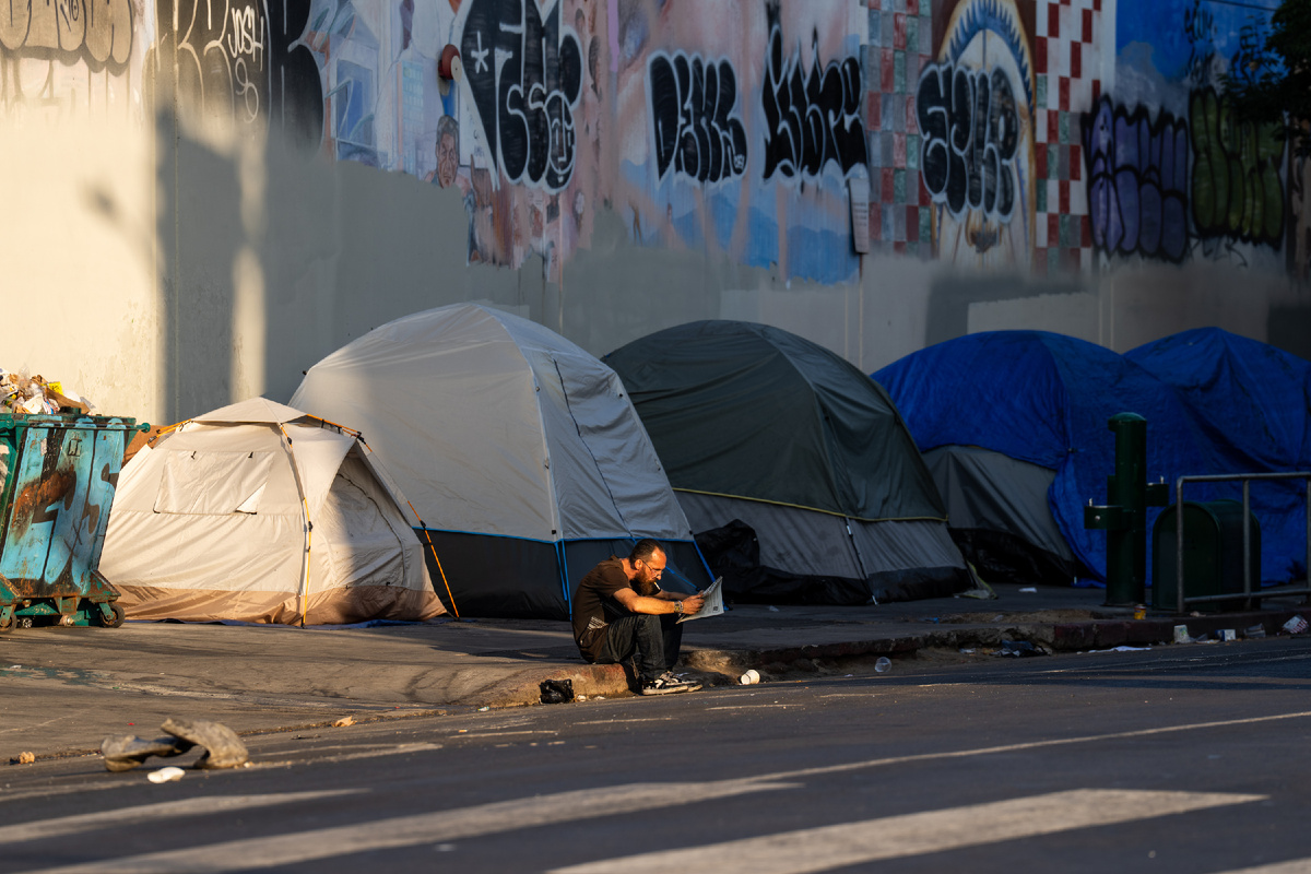 Палаточный городок бомжей в Лос-Анджелесе © GettyImages