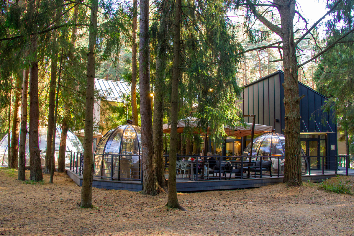 Здание ресторана «Шишки Мишки», построено строительной компанией HalleHouse