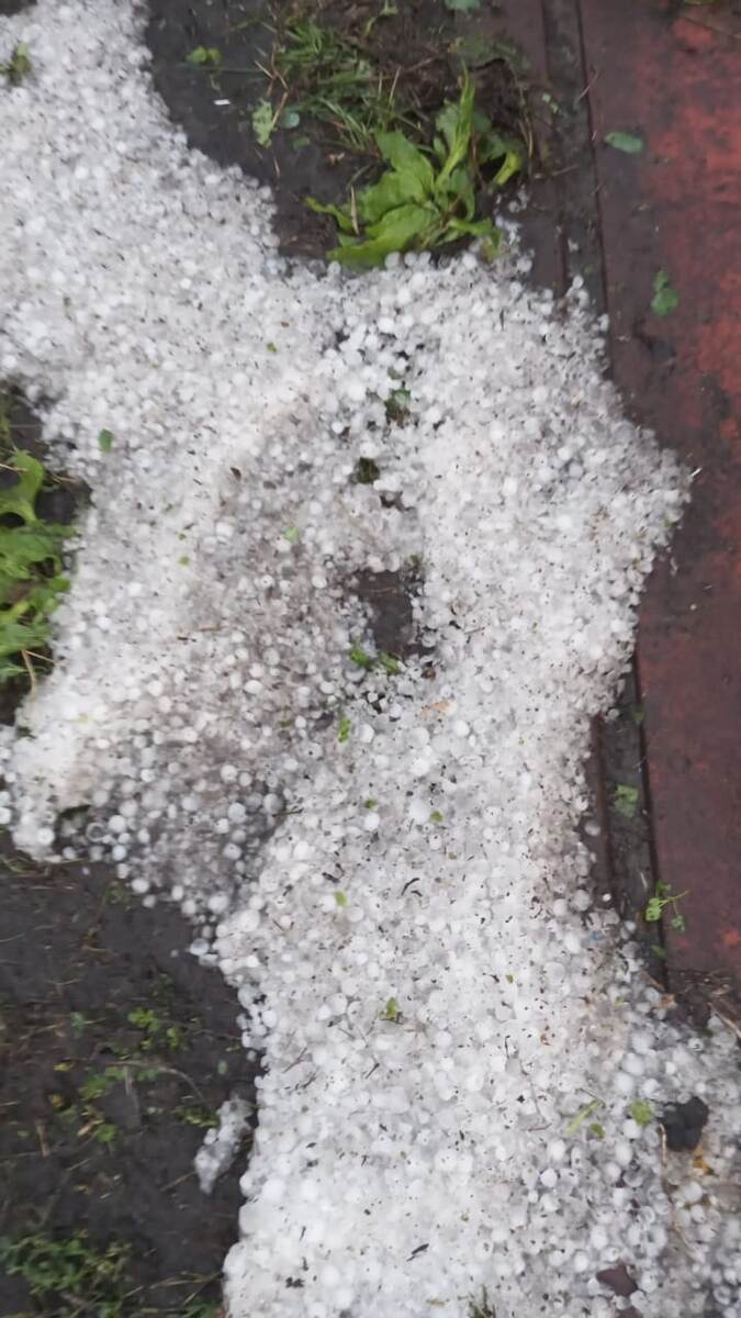 Град долго не таял. Подобного града не помню за свою жизнь.