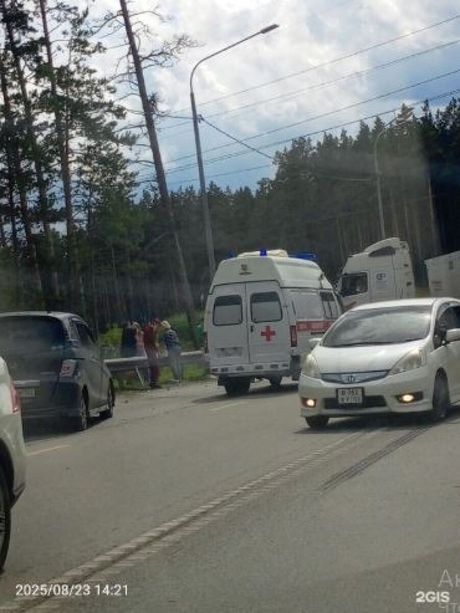    ДТП на шоссе Ленточный бор. Источник: 2ГИС