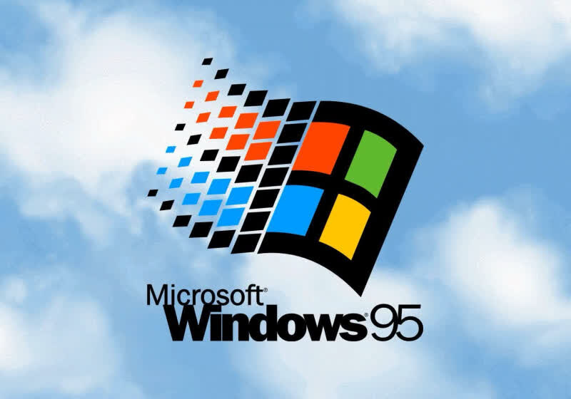 логотип Windows 95 при загрузке