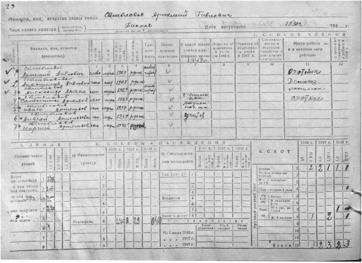 Рис.2. Левая часть перписного листа