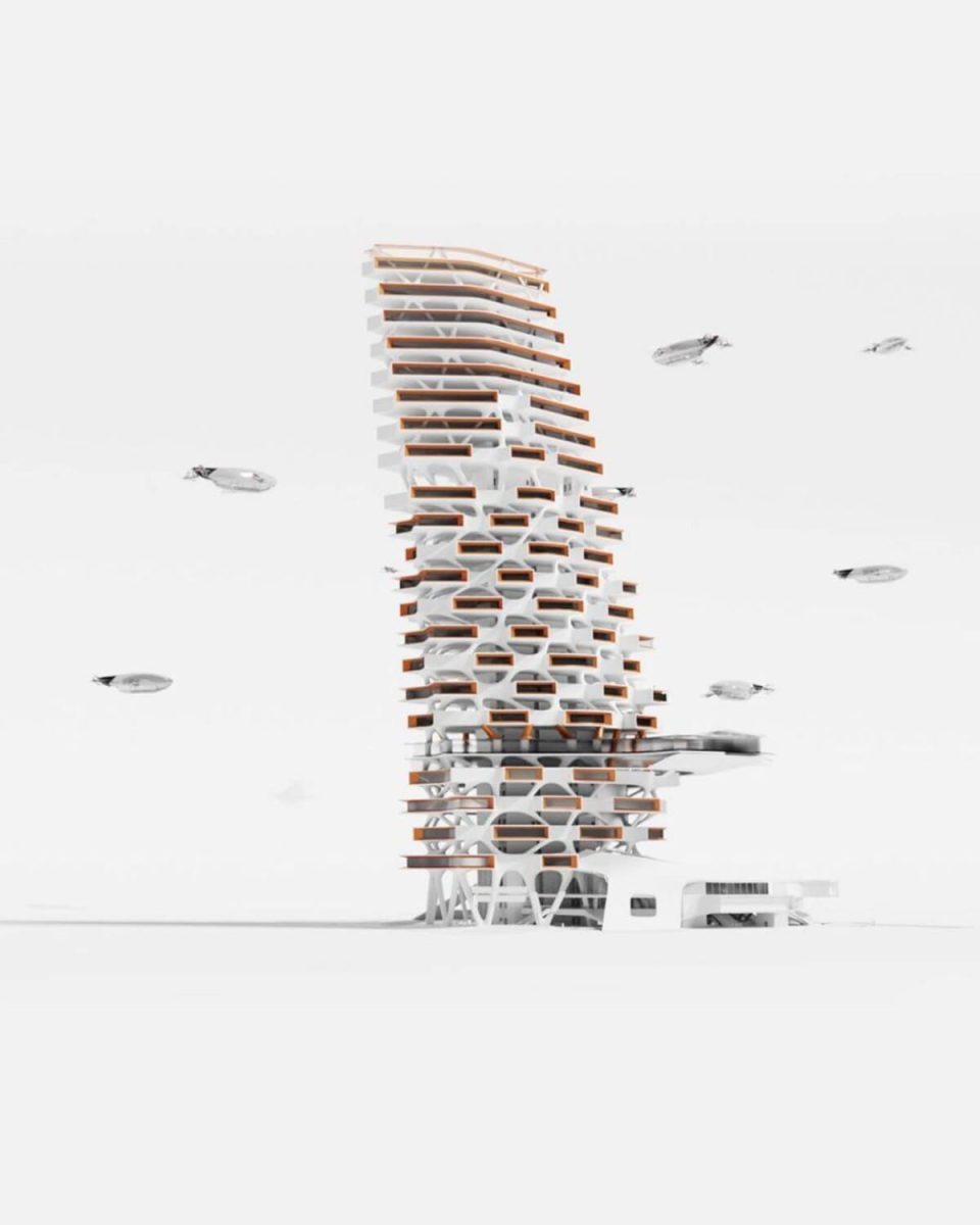    Концепт небоскреба Keputran Hub / © Farrel Adyuta Wiratama