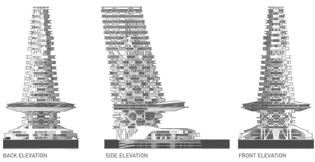    Концепт небоскреба Keputran Hub / © Farrel Adyuta Wiratama