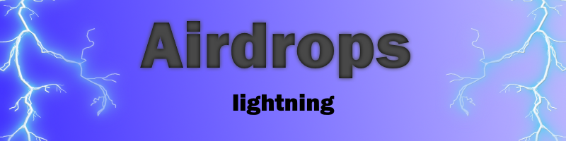Airdrops on lightning strike