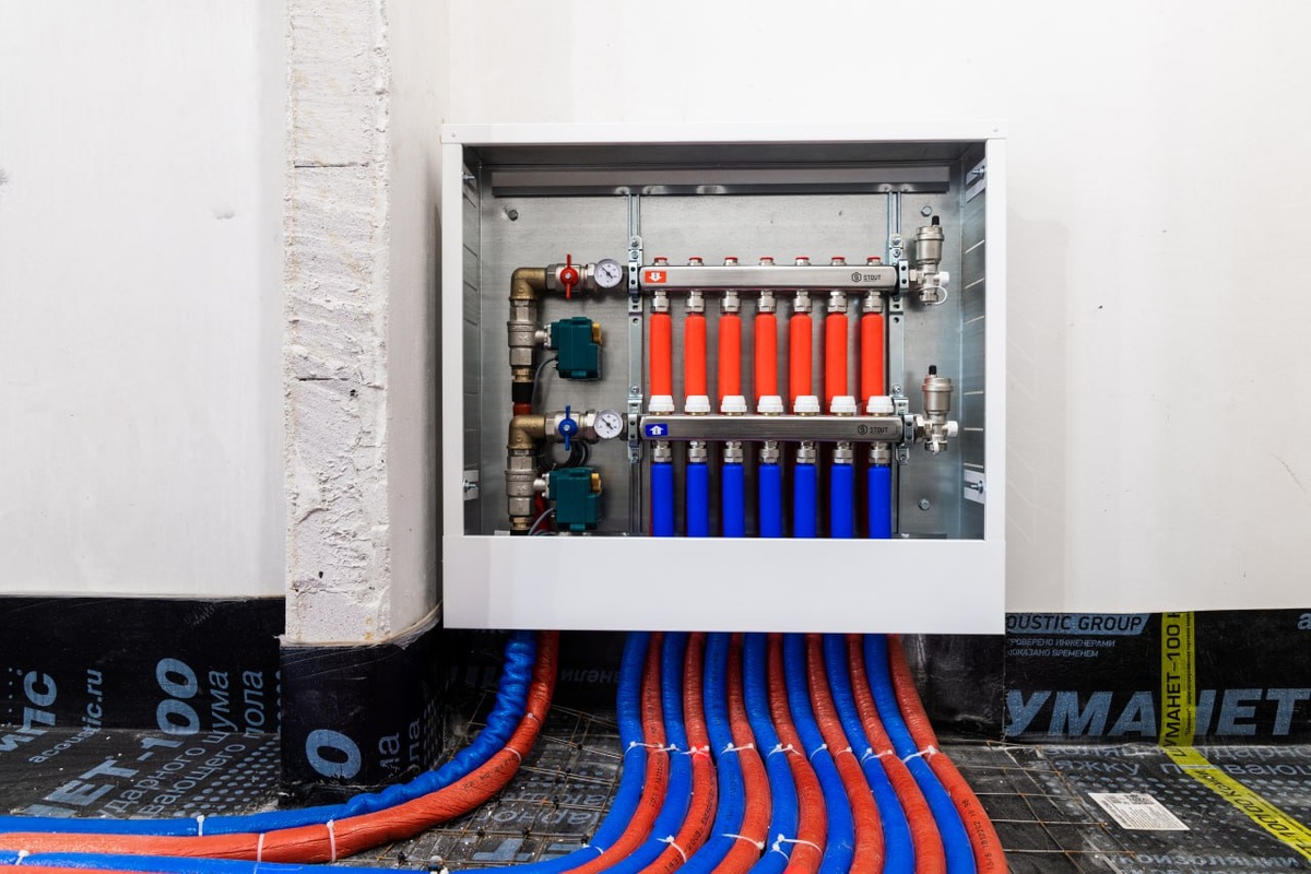 На фото: современный шкаф отопления — результат нашей работы