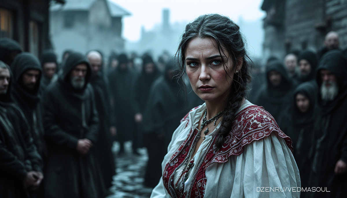 Авторское изображение @vedmasoul. Cгенерировано ИИ. Чистка от порчи, переклад, сглаз