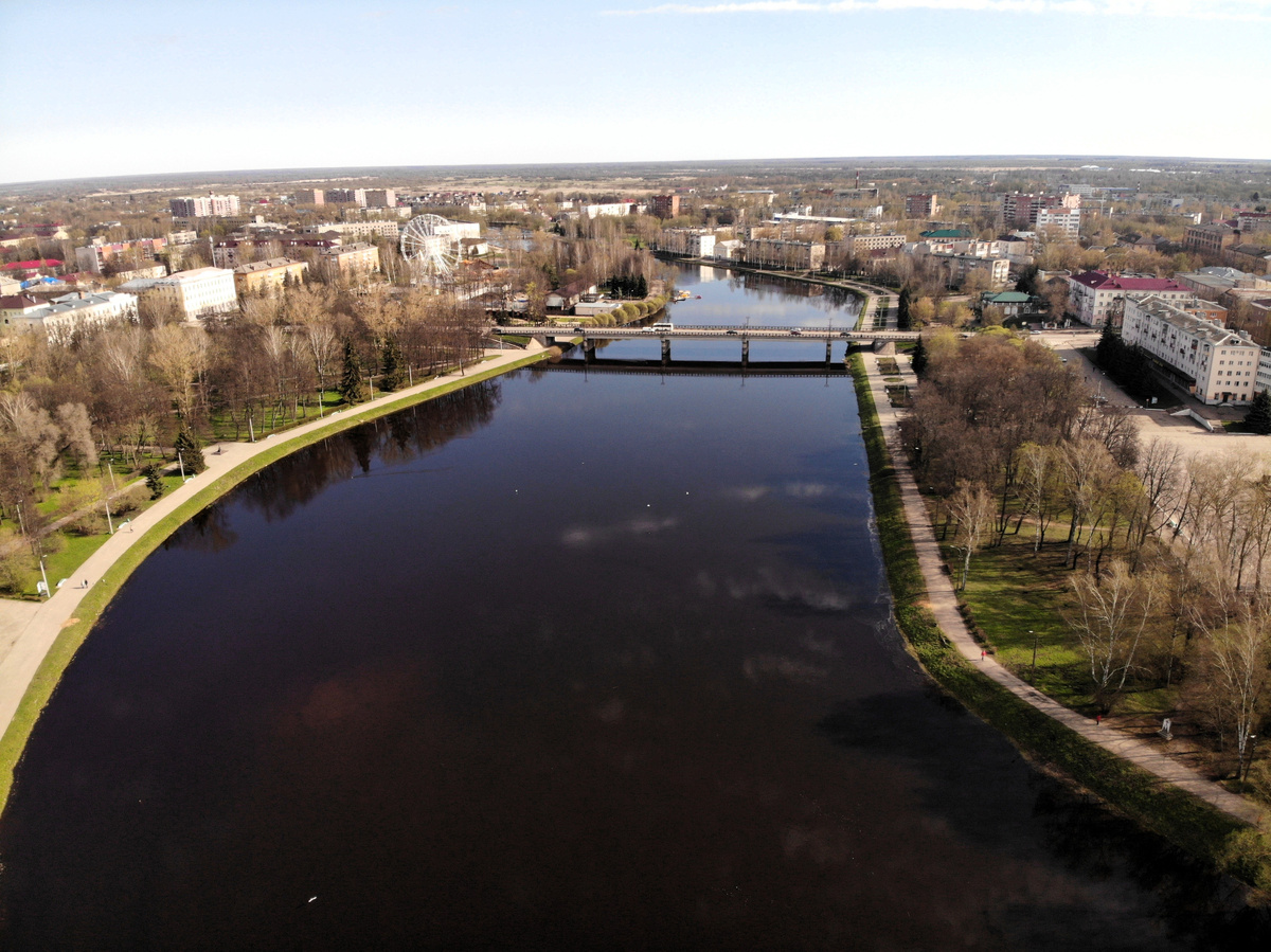 Река Ловать с высоты птичьего полёта