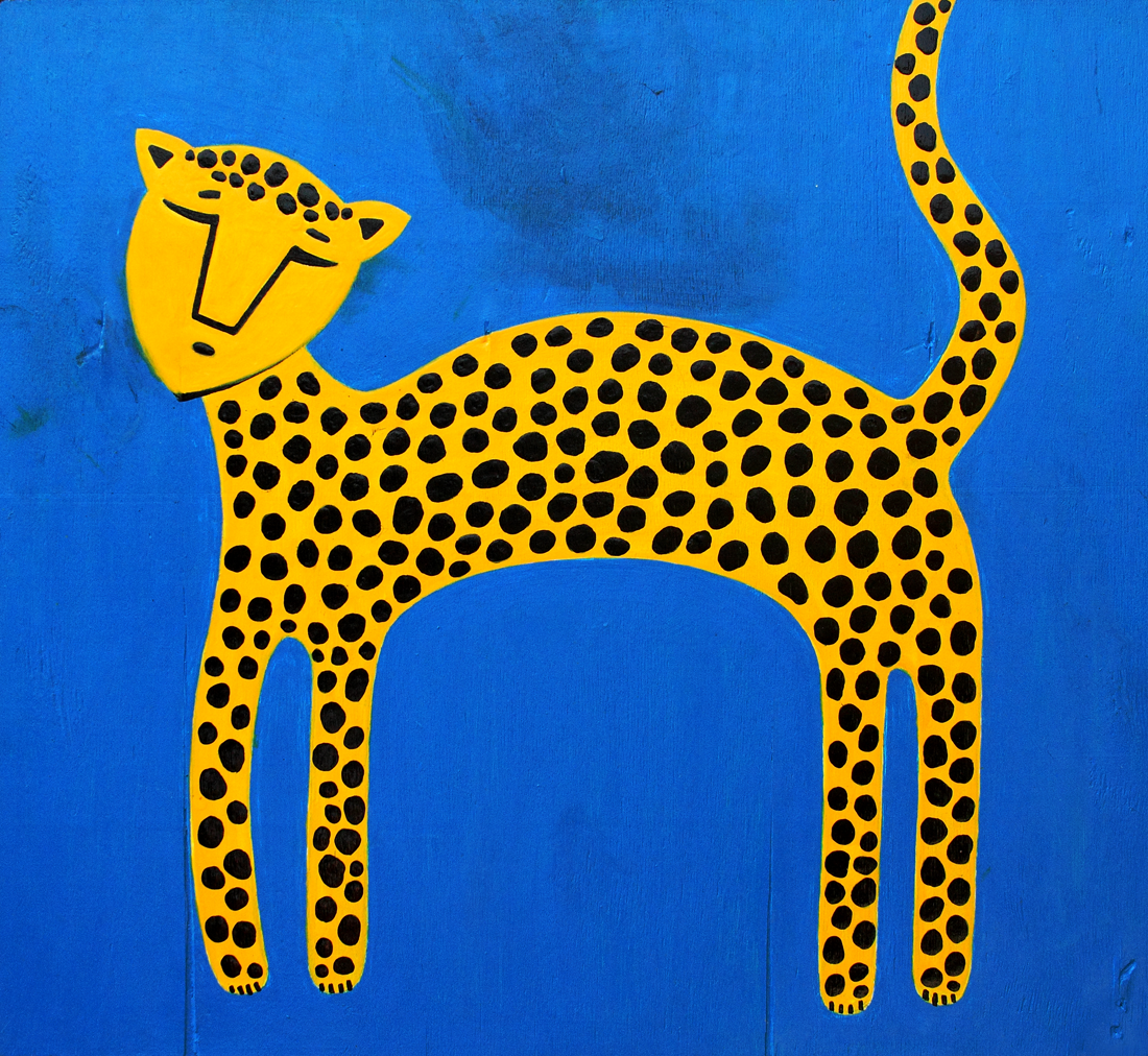 Жöлтый леопард (С) 0057 - фанера - акрил 50 Х 53