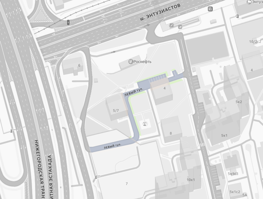 Левый тупик на карте Яндекс