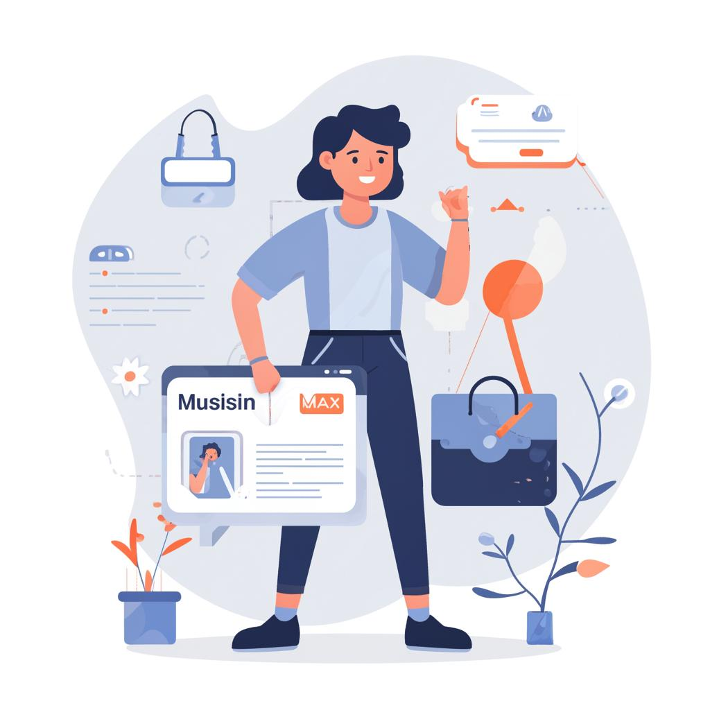 Как всегда, бессмысленный и беспощадный ответ гигачата на запрос «Сделай картинку к записи об отечественном мессенджере "Макс"»