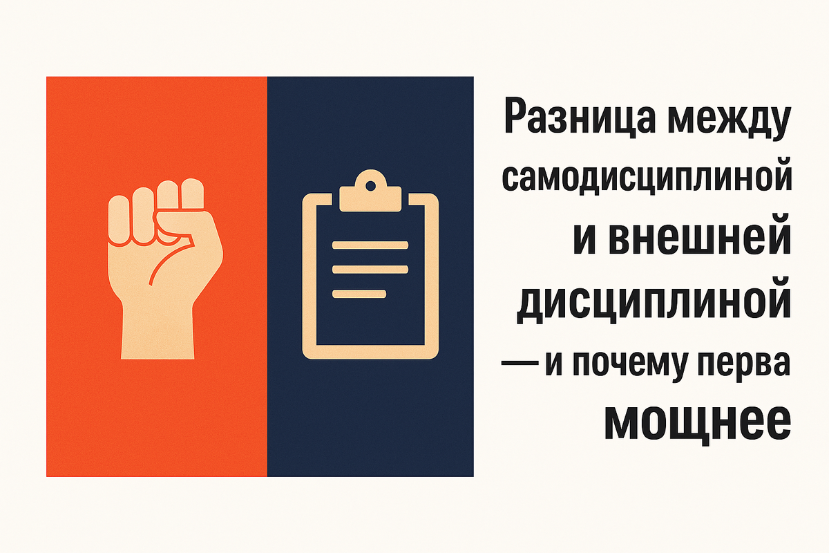 Разница между самодисциплиной и внешней дисциплиной — и почему первая мощнее