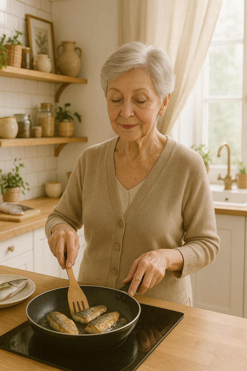 Картинка сделана нейросетью. Но именно такой была моя свекровь: спокойной, приветливой и постоянно придумывающей что-то вкусненькое на кухне