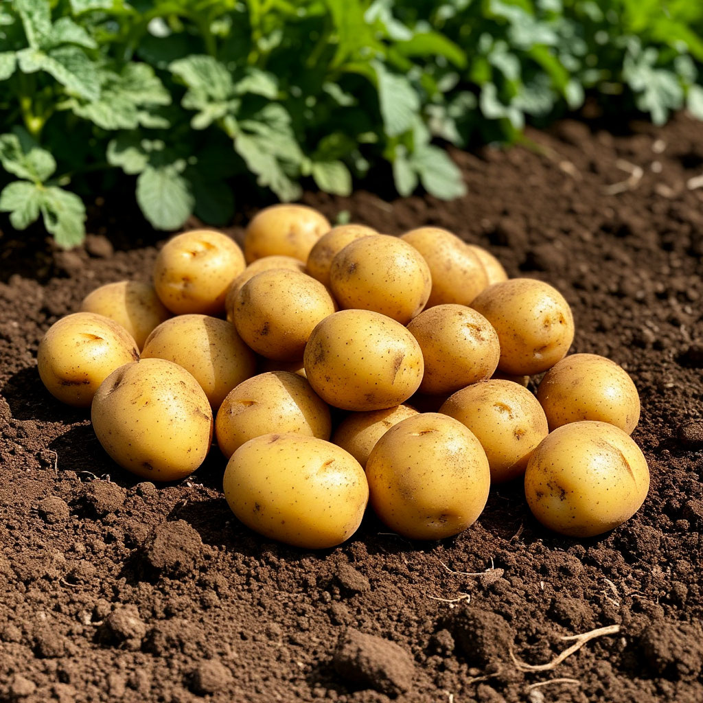 Картошка на поле. Шедеврум.