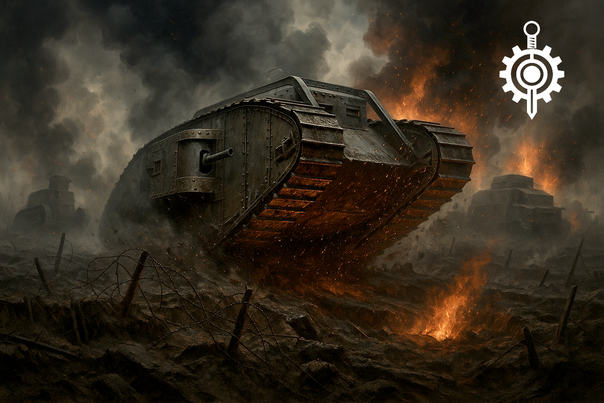 От первых неуклюжих "железных коробок" с пушками начинается развитие нового рода войск