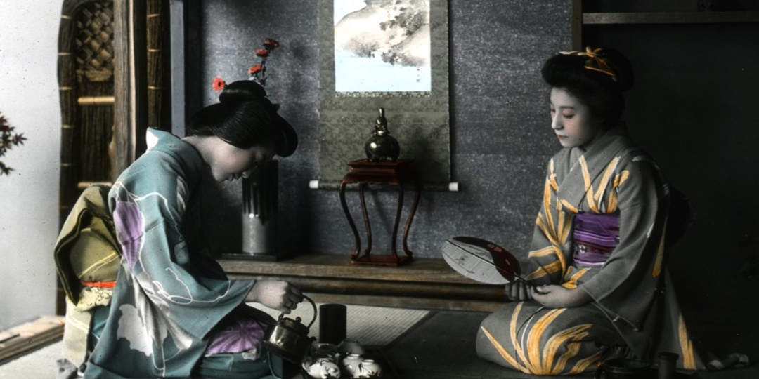 Кимоно на чайной церемонии