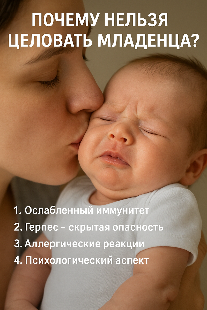 Почему нельзя целовать младенца?#