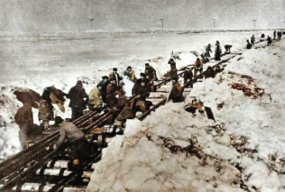 На строительстве железной дороги Трансполярной магистрали