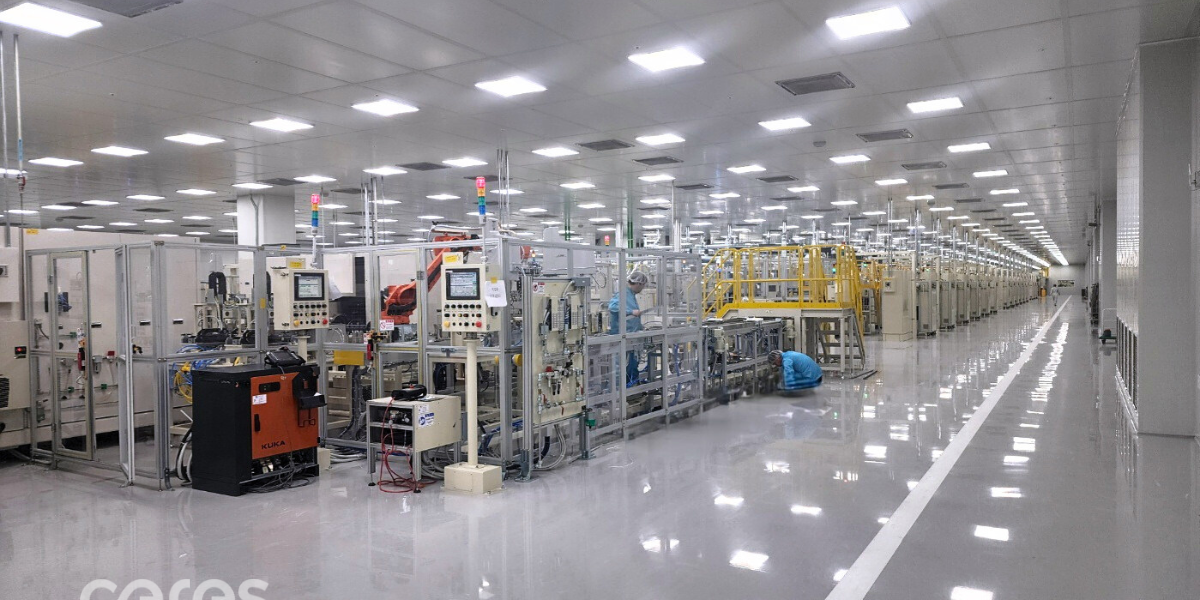 Производственный цех Doosan Fuel Cell — первая фабрика, где начато масштабное производство Ceres-топливных элементов в Южной Корее.