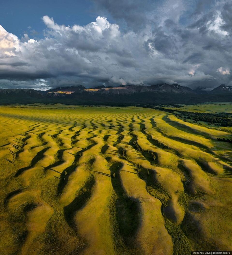   Гигантская рябь течения в Кош-Агачском районе. Источник: t.me/slavastepanov