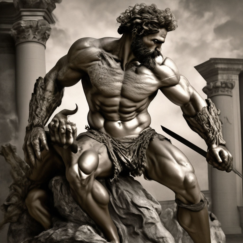 Сгенерированное изображение атлета в стиле мифов Древней Греции