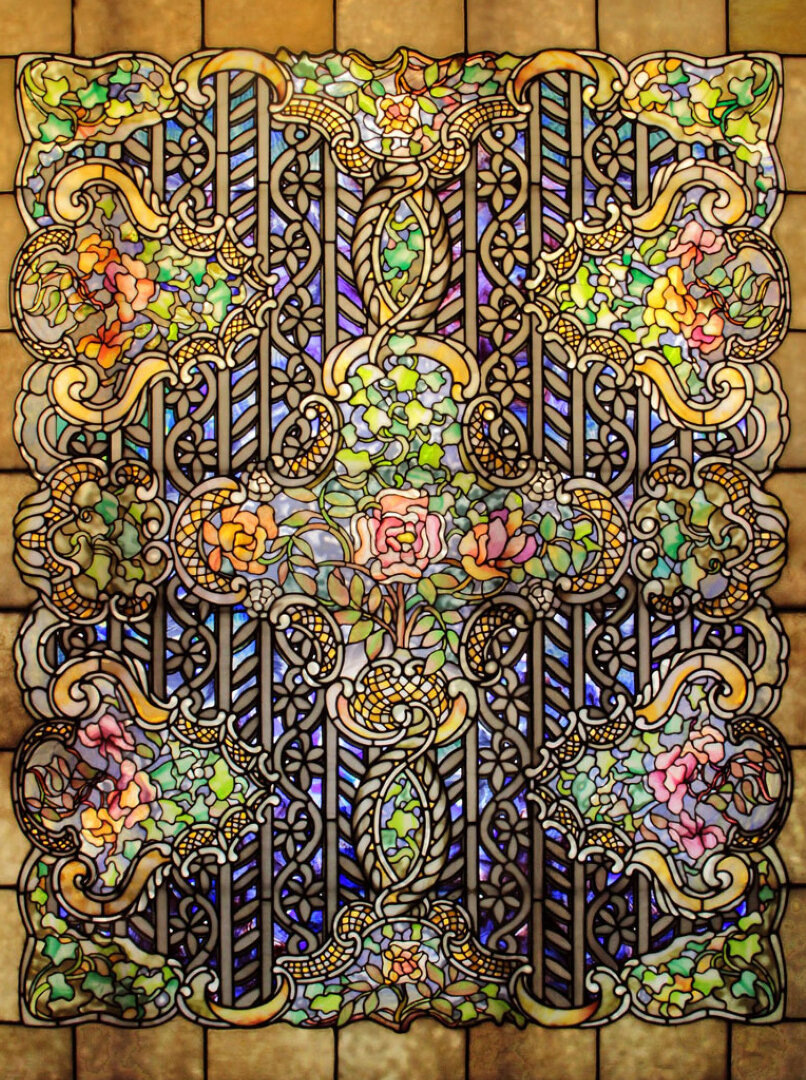 Рис. 2 - Луис Комфорт Тиффани, Окно-роза, 1906г.